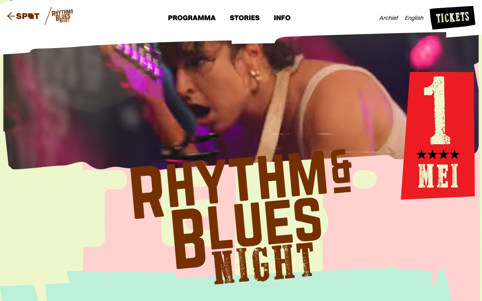 De site van de Rhythm & Blues Night van SPOT Groningen