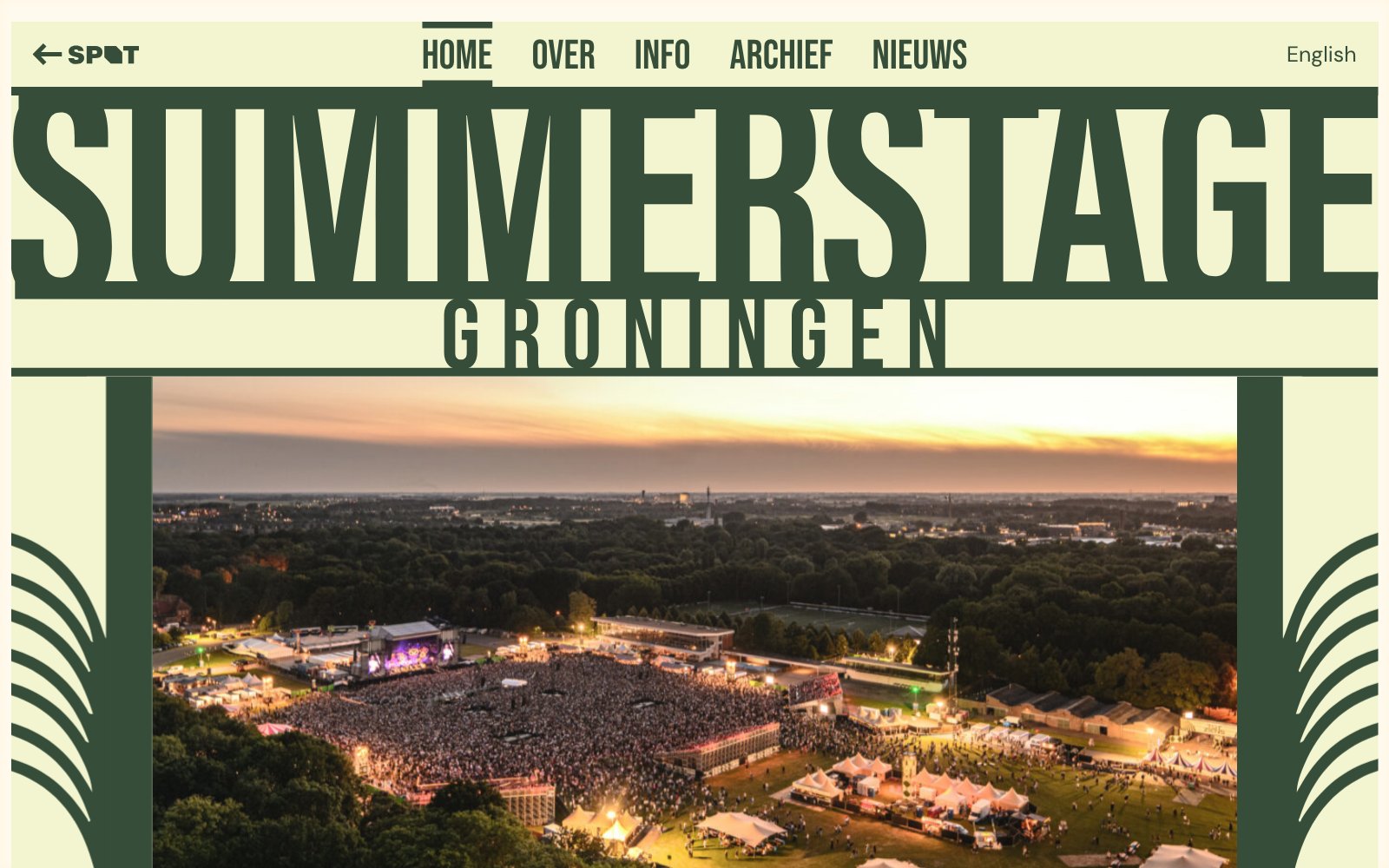 De site van Summerstage, het zomerfestival van SPOT Groningen