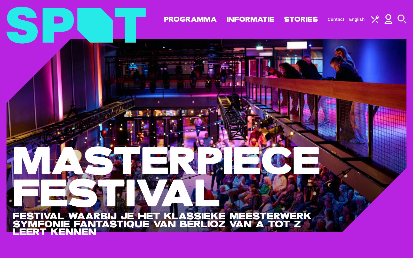 Homepage van SPOT Groningen